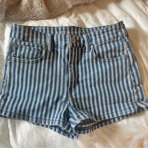 American Eagle Jean Shorts
navy blue and white stripes